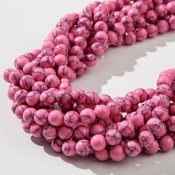 🆕New Pink Turquoise 8mm Healing Gemstone Bracelet - Picture 3 of 4